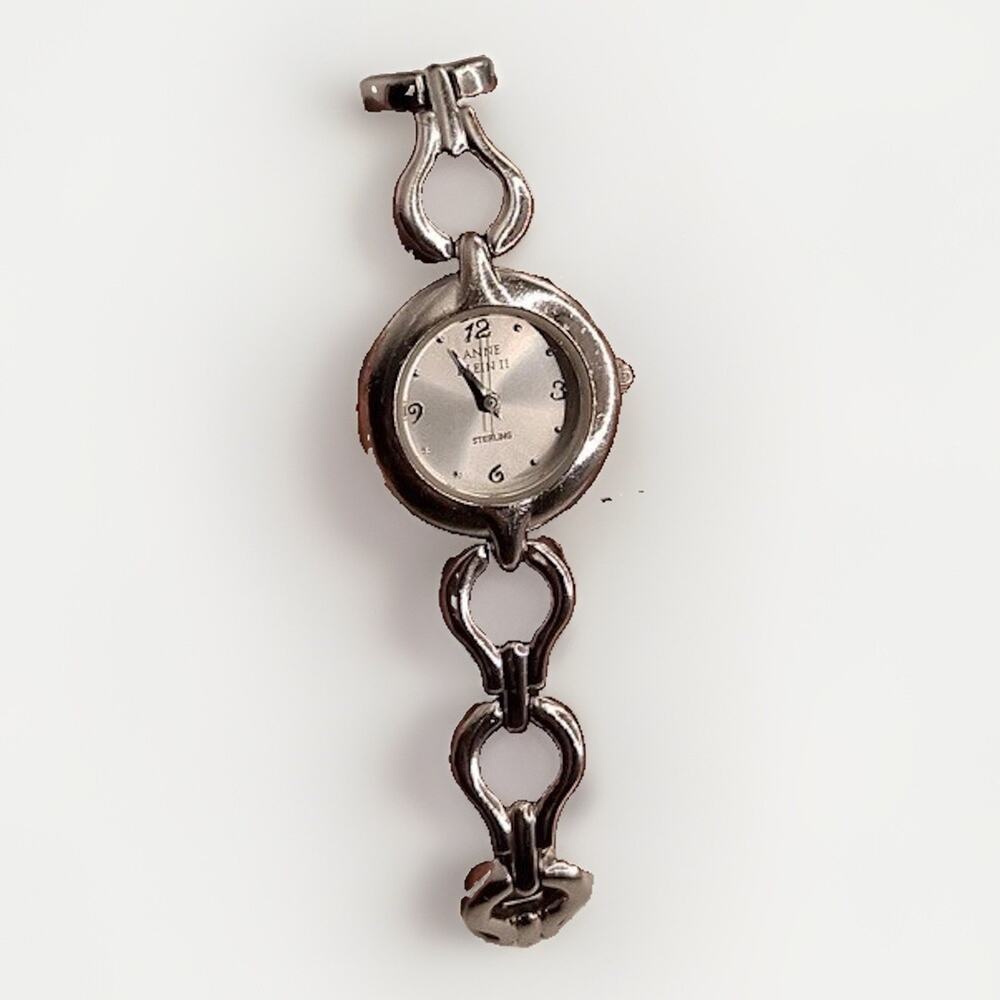 Anne Klein II Sterling Silver 925 Bracelet Watch Womens Small Round Silver Dial